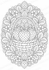 Erdbeere Mandalas Ausmalbilder – Obst – 15 Malvorlagen – Materialseite 10