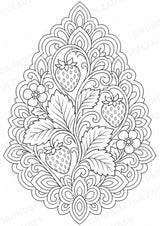 Erdbeere Mandalas Ausmalbilder – Obst – 15 Malvorlagen – Materialseite 13
