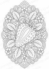Erdbeere Mandalas Ausmalbilder – Obst – 15 Malvorlagen – Materialseite 15
