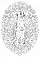 Erdmännchen Mandalas Ausmalbilder – Tiere – 15 Malvorlagen – Materialseite 2