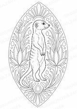 Erdmännchen Mandalas Ausmalbilder – Tiere – 15 Malvorlagen – Materialseite 4