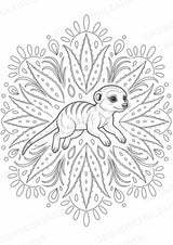 Erdmännchen Mandalas Ausmalbilder – Tiere – 15 Malvorlagen – Materialseite 15