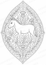 Esel Mandalas Ausmalbilder – Tiere – 15 Malvorlagen – Materialseite 4