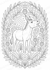 Esel Mandalas Ausmalbilder – Tiere – 15 Malvorlagen – Materialseite 6