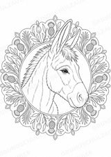 Esel Mandalas Ausmalbilder – Tiere – 15 Malvorlagen – Materialseite 12