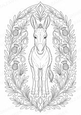 Esel Mandalas Ausmalbilder – Tiere – 15 Malvorlagen – Materialseite 13