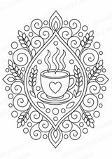 Essen & Trinken Mandalas Ausmalbilder – Essen und Ernährung – 15 Malvorlagen – Materialseite 3