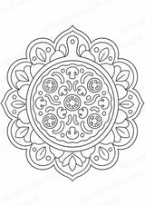 Essen & Trinken Mandalas Ausmalbilder – Essen und Ernährung – 15 Malvorlagen – Materialseite 6