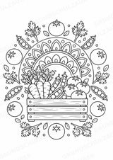 Essen & Trinken Mandalas Ausmalbilder – Essen und Ernährung – 15 Malvorlagen – Materialseite 11