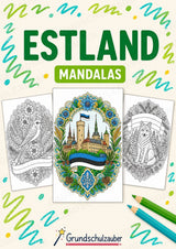 Estland Mandalas Ausmalbilder – Länder und Kulturen – 15 Malvorlagen – Cover