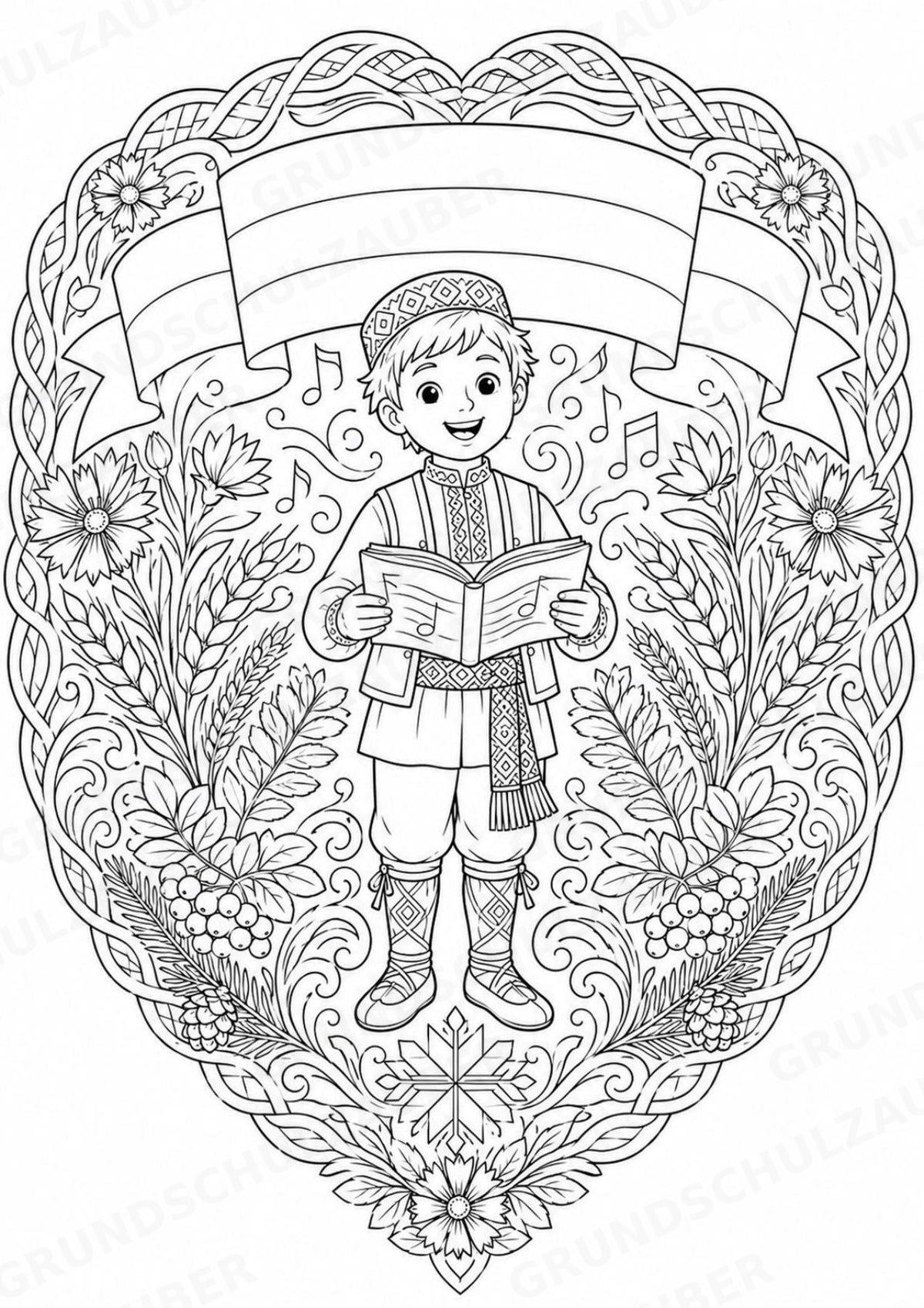 Estland Mandalas Ausmalbilder – Länder und Kulturen – 15 Malvorlagen – Materialseite 6