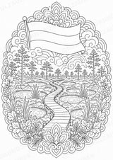 Estland Mandalas Ausmalbilder – Länder und Kulturen – 15 Malvorlagen – Materialseite 10