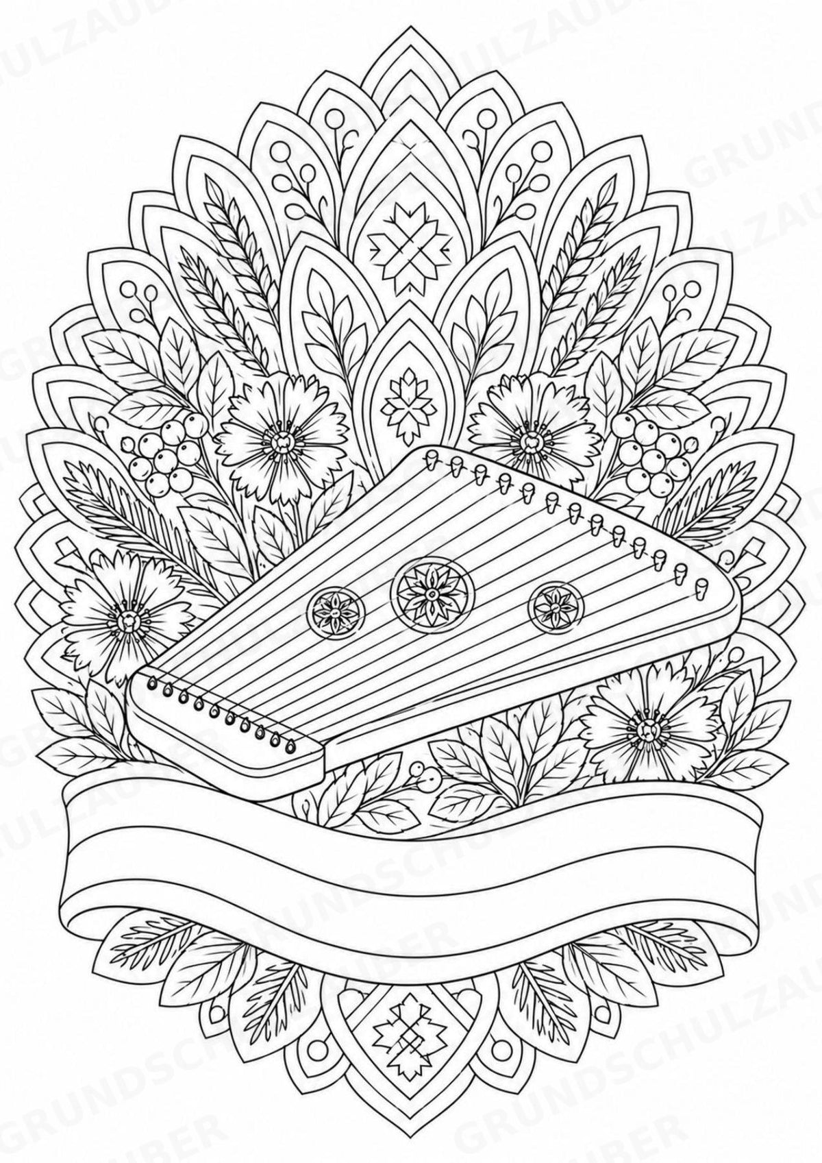 Estland Mandalas Ausmalbilder – Länder und Kulturen – 15 Malvorlagen – Materialseite 16