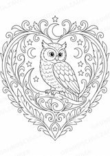 Eule Mandalas Ausmalbilder – Tiere – 15 Malvorlagen – Materialseite 3