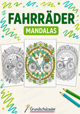 Fahrräder Mandalas Ausmalbilder – Fahrzeuge – 15 Malvorlagen – Cover