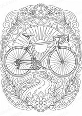 Fahrräder Mandalas Ausmalbilder – Fahrzeuge – 15 Malvorlagen – Materialseite 4