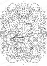 Fahrräder Mandalas Ausmalbilder – Fahrzeuge – 15 Malvorlagen – Materialseite 5