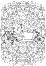 Fahrräder Mandalas Ausmalbilder – Fahrzeuge – 15 Malvorlagen – Materialseite 7