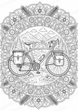 Fahrräder Mandalas Ausmalbilder – Fahrzeuge – 15 Malvorlagen – Materialseite 9