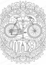 Fahrräder Mandalas Ausmalbilder – Fahrzeuge – 15 Malvorlagen – Materialseite 10