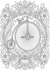 Fahrräder Mandalas Ausmalbilder – Fahrzeuge – 15 Malvorlagen – Materialseite 11