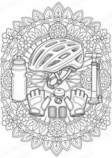 Fahrräder Mandalas Ausmalbilder – Fahrzeuge – 15 Malvorlagen – Materialseite 12