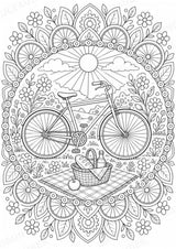 Fahrräder Mandalas Ausmalbilder – Fahrzeuge – 15 Malvorlagen – Materialseite 14