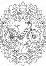 Fahrräder Mandalas Ausmalbilder – Fahrzeuge – 15 Malvorlagen – Materialseite 15