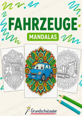 Fahrzeuge Mandalas Ausmalbilder – Fahrzeuge – 15 Malvorlagen – Cover