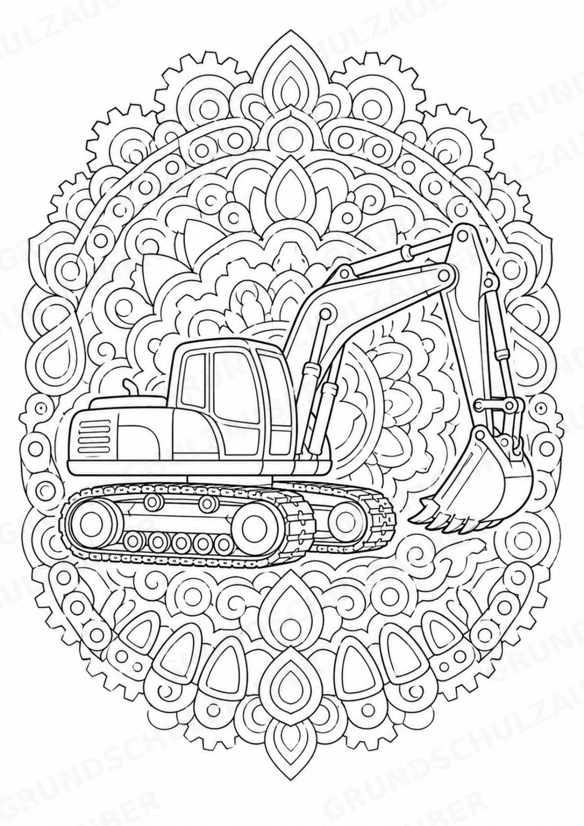Fahrzeuge Mandalas Ausmalbilder – Fahrzeuge – 15 Malvorlagen – Materialseite 4