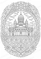 Finnland Mandalas Ausmalbilder – Länder und Kulturen – 15 Malvorlagen – Materialseite 3