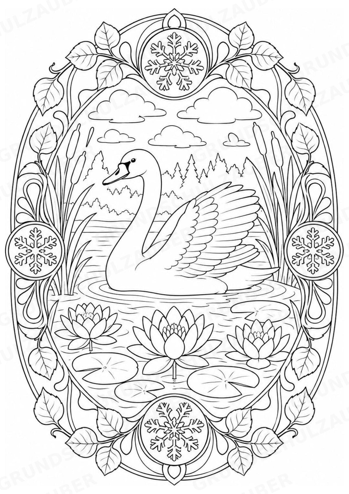 Finnland Mandalas Ausmalbilder – Länder und Kulturen – 15 Malvorlagen – Materialseite 8