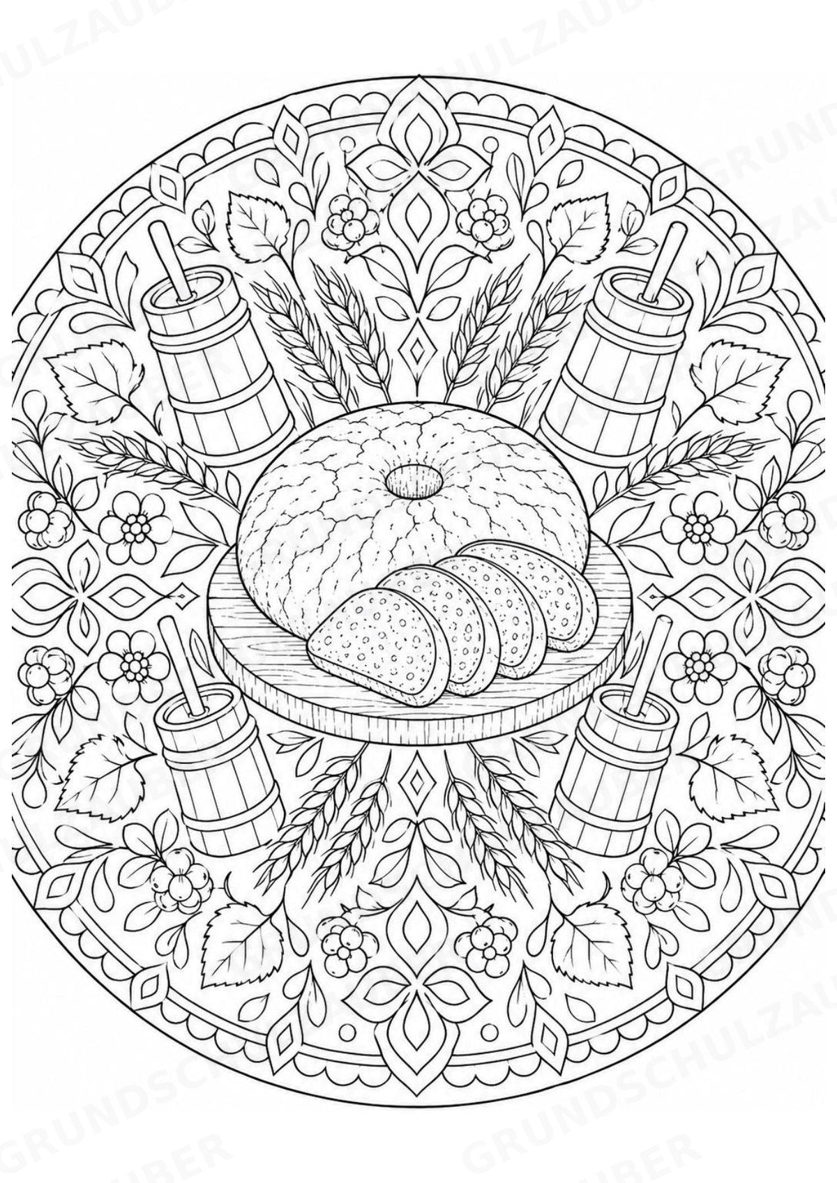 Finnland Mandalas Ausmalbilder – Länder und Kulturen – 15 Malvorlagen – Materialseite 14