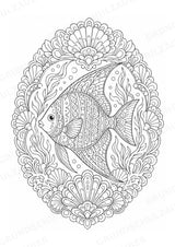 Fische Mandalas Ausmalbilder – Tiere – 15 Malvorlagen – Materialseite 3