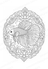 Fische Mandalas Ausmalbilder – Tiere – 15 Malvorlagen – Materialseite 8