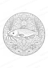 Fische Mandalas Ausmalbilder – Tiere – 15 Malvorlagen – Materialseite 10