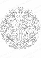 Flamingo Mandalas Ausmalbilder – Tiere – 15 Malvorlagen – Materialseite 5