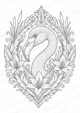 Flamingo Mandalas Ausmalbilder – Tiere – 15 Malvorlagen – Materialseite 7