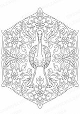 Flamingo Mandalas Ausmalbilder – Tiere – 15 Malvorlagen – Materialseite 12