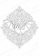 Fledermaus Mandalas Ausmalbilder – Tiere – 15 Malvorlagen – Materialseite 4