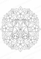 Fledermaus Mandalas Ausmalbilder – Tiere – 15 Malvorlagen – Materialseite 9