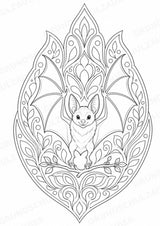 Fledermaus Mandalas Ausmalbilder – Tiere – 15 Malvorlagen – Materialseite 10