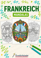 Frankreich Mandalas Ausmalbilder – Länder und Kulturen – 15 Malvorlagen – Cover