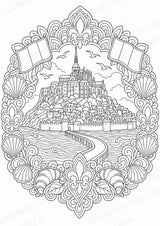 Frankreich Mandalas Ausmalbilder – Länder und Kulturen – 15 Malvorlagen – Materialseite 5