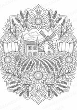 Frankreich Mandalas Ausmalbilder – Länder und Kulturen – 15 Malvorlagen – Materialseite 7