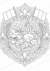 Frankreich Mandalas Ausmalbilder – Länder und Kulturen – 15 Malvorlagen – Materialseite 11