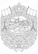Frankreich Mandalas Ausmalbilder – Länder und Kulturen – 15 Malvorlagen – Materialseite 12
