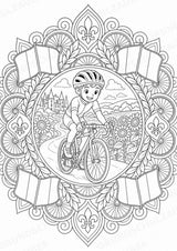 Frankreich Mandalas Ausmalbilder – Länder und Kulturen – 15 Malvorlagen – Materialseite 13