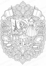 Frankreich Mandalas Ausmalbilder – Länder und Kulturen – 15 Malvorlagen – Materialseite 15