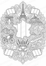 Frankreich Mandalas Ausmalbilder – Länder und Kulturen – 15 Malvorlagen – Materialseite 16